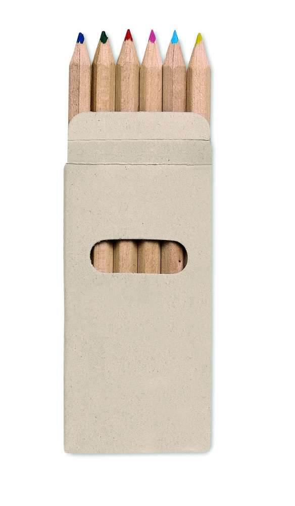 Logotrade promotional product picture of: 6 coloured pencils in box