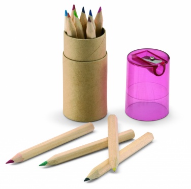 Logo trade business gifts image of: 12 coloured pencils