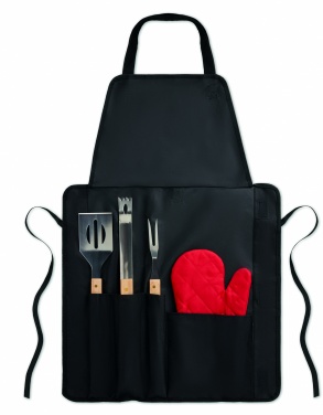 Logo trade business gifts image of: BBQ apron with BBQ tools