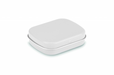 Logo trade promotional merchandise photo of: Easy tin silver w/mints