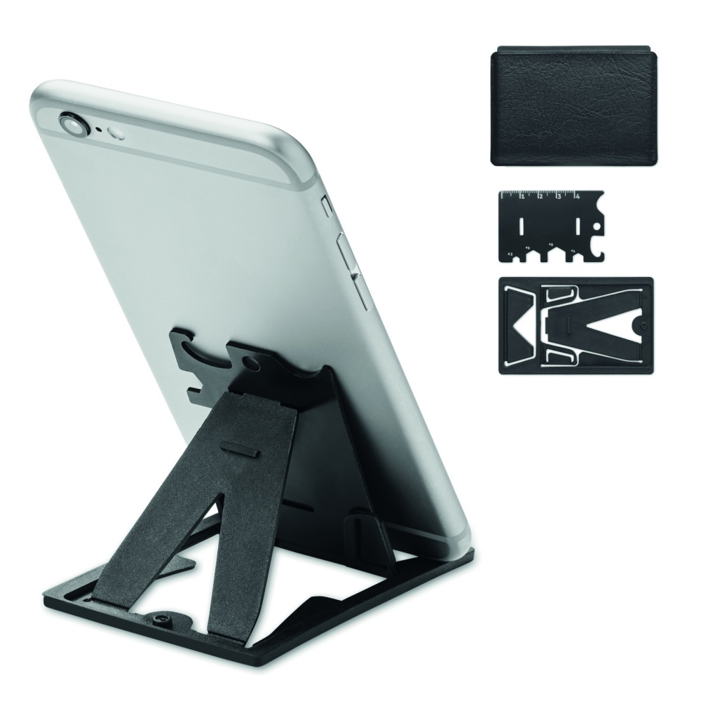 Logotrade promotional products photo of: Multi-tool pocket phone stand