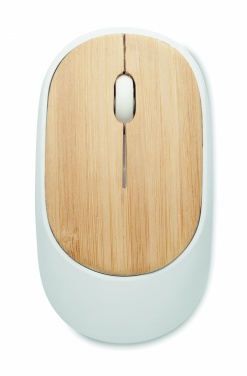 Logo trade business gift photo of: Wireless mouse in bamboo
