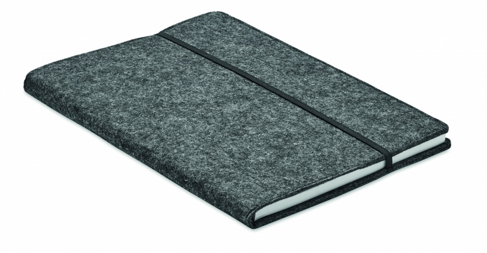 Logo trade corporate gifts image of: A5 notebook RPET felt