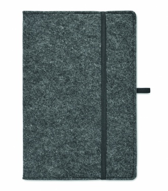 Logo trade promotional merchandise photo of: A5 notebook RPET felt