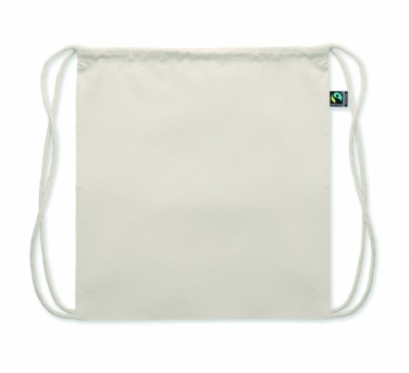 Logo trade promotional items image of: Drawstring bag Fairtrade