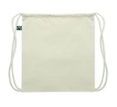 Logo trade promotional gift photo of: Drawstring bag Fairtrade