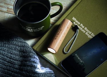 Logotrade promotional item picture of: Beech wood rechargeable torch