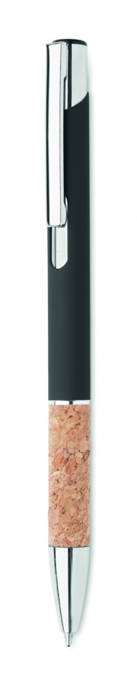 Logo trade corporate gifts picture of: Ballpoint pen made of aluminum with a cork grip