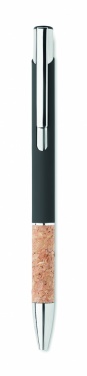 Logo trade business gifts image of: Ballpoint pen made of aluminum with a cork grip