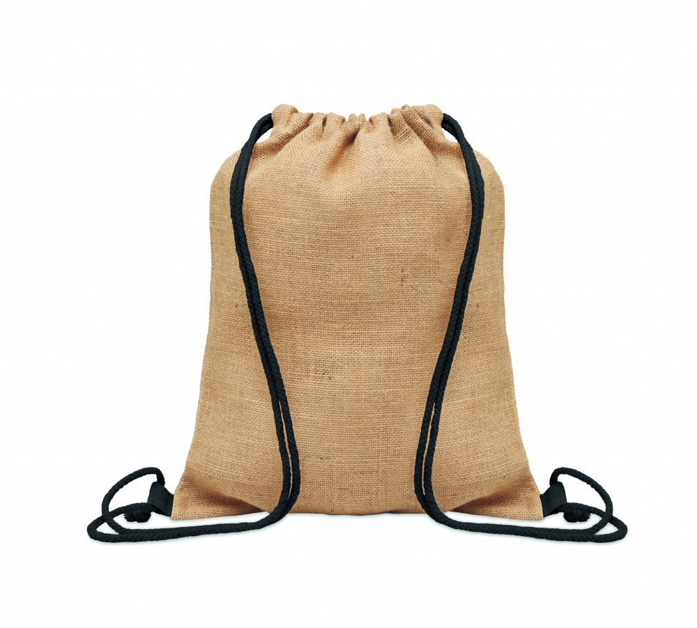 Logo trade promotional giveaway photo of: Jute drawstring bag