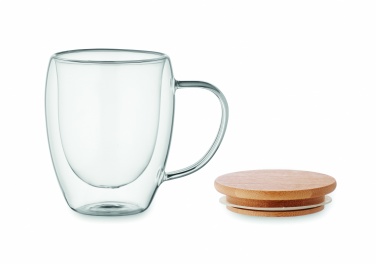 Logo trade promotional giveaways image of: Double wall borosilicate mug