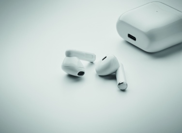 Logo trade corporate gifts image of: TWS earbuds with charging base