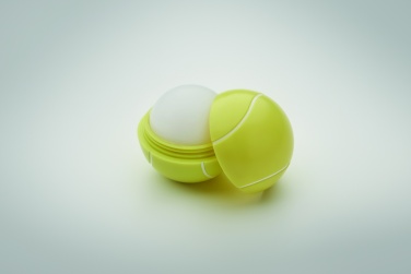 Logo trade promotional giveaways image of: Lip balm in tennis ball shape
