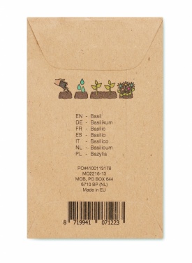 Logotrade promotional product image of: Basil seeds in craft envelope
