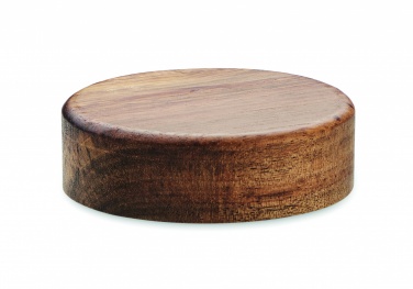 Logo trade promotional products picture of: Wireless charger in acacia 15W