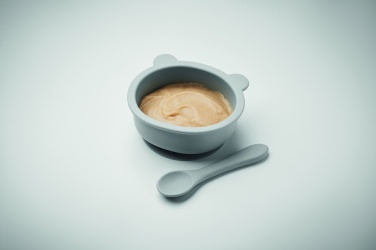 Logo trade promotional merchandise image of: Silicone spoon, bowl baby set