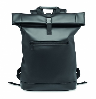 Logo trade promotional merchandise image of: Laptop PU Rolltop backpack