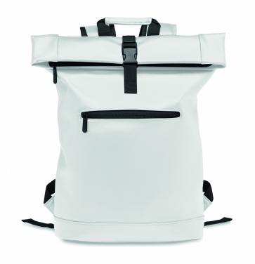 Logo trade promotional merchandise picture of: Laptop PU Rolltop backpack