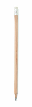 Logo trade promotional product photo of: Natural pencil with eraser