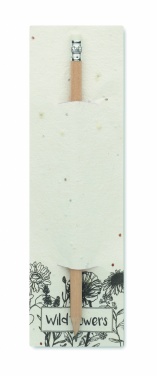 Logotrade corporate gift picture of: Natural pencil in seeded pouch