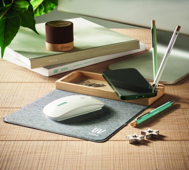 Logotrade advertising product image of: Wireless charger in bamboo 15W