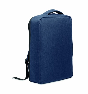 Logo trade promotional products image of: A safe 15-inch laptop backpack made of 300D RPET with a 210D RPET lining and customizable printing.