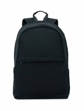 Logotrade business gift image of: A 15-inch laptop backpack made of recycled pre-consumer cotton and recycled polyester with customizable printing.