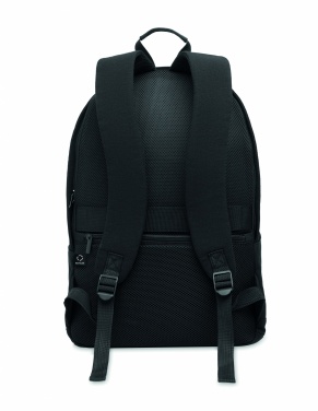 Logotrade advertising product image of: A 15-inch laptop backpack made of recycled pre-consumer cotton and recycled polyester with customizable printing.