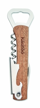 Logotrade promotional item picture of: 3 in 1 bamboo bottle opener WOOL