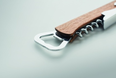 Logo trade promotional gifts picture of: 3 in 1 bamboo bottle opener WOOL