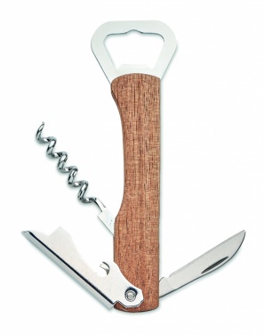 Logotrade promotional item image of: 3 in 1 bamboo bottle opener WOOL