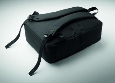 Logotrade promotional item picture of: Slim 15 inch laptop backpack made of 600D RPET polyester with a 210D lining and customizable printing