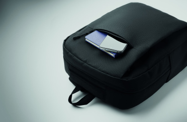 Logo trade promotional product photo of: Slim 15 inch laptop backpack made of 600D RPET polyester with a 210D lining and customizable printing