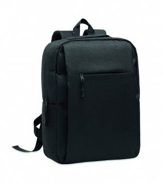 Logotrade promotional giveaways photo of: Slim 15 inch laptop backpack made of 600D RPET polyester with a 210D lining and customizable printing