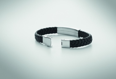 Logotrade advertising products photo of: Braided faux leather bracelet