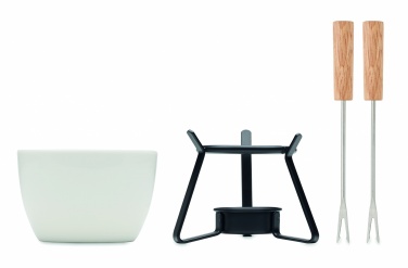 Logo trade business gift photo of: Ceramic fondue set 240 ml