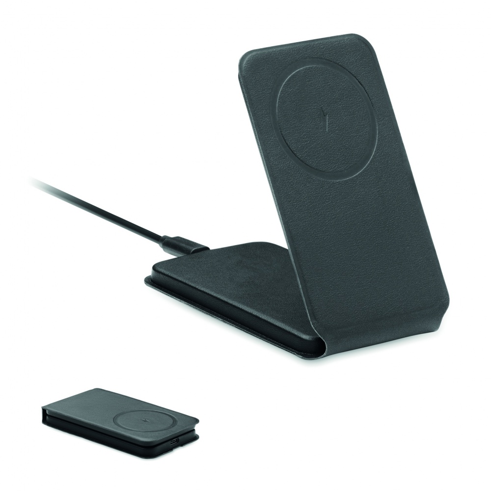 Logo trade advertising products picture of: Foldable magnetic charger 15W