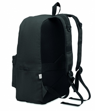 Logo trade promotional gifts picture of: A 15-inch laptop backpack made of recycled pre-consumer cotton with customizable printing