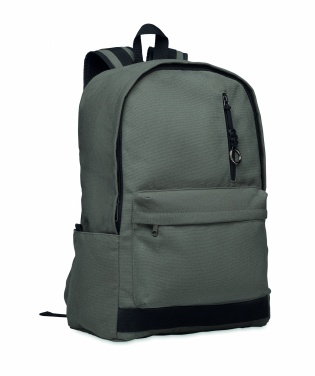 Logo trade promotional product photo of: A 15-inch laptop backpack made of recycled pre-consumer cotton with customizable printing