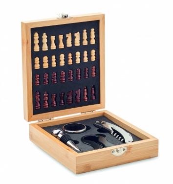 Logo trade advertising product photo of: Chess board wine set