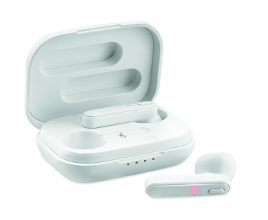 Logo trade corporate gifts picture of: TWS earbuds with charging base