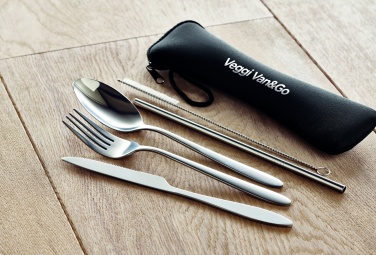 Logo trade corporate gifts image of: Cutlery set stainless steel