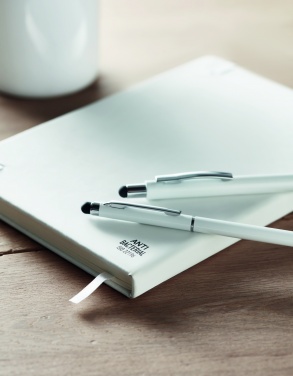 Logo trade promotional giveaways picture of: Antibacterial stylus ballpen