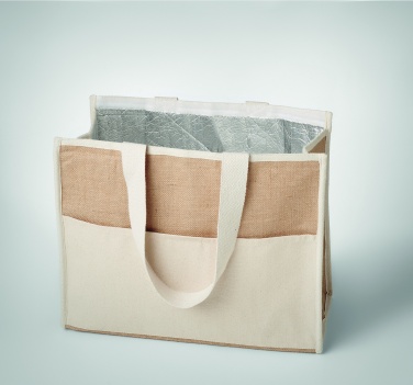 Logotrade business gifts photo of: Jute and canvas cooler bag