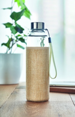 Logo trade promotional gift photo of: Glass bottle in pouch 500ml