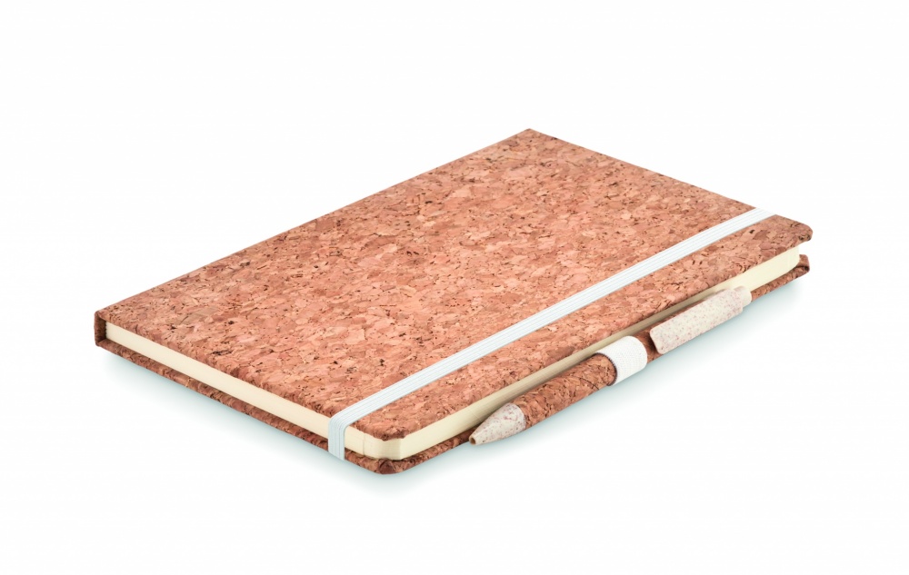 Logo trade advertising products image of: A5 cork notebook with pen