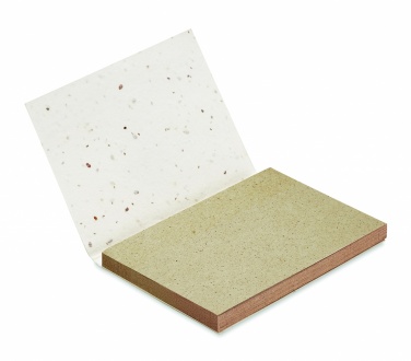 Logo trade promotional products picture of: Grass/seed paper memo pad
