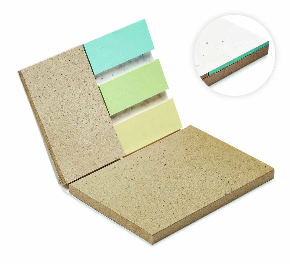 Logo trade advertising products picture of: Grass/seed paper memo pad