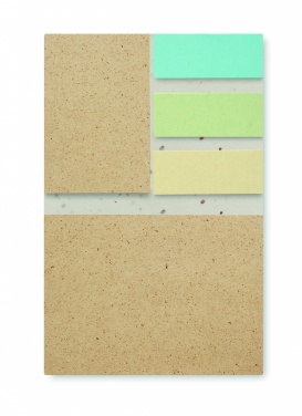 Logo trade promotional gifts picture of: Grass/seed paper memo pad