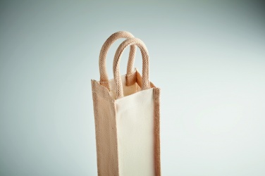 Logo trade promotional gifts picture of: Jute wine bag for one bottle